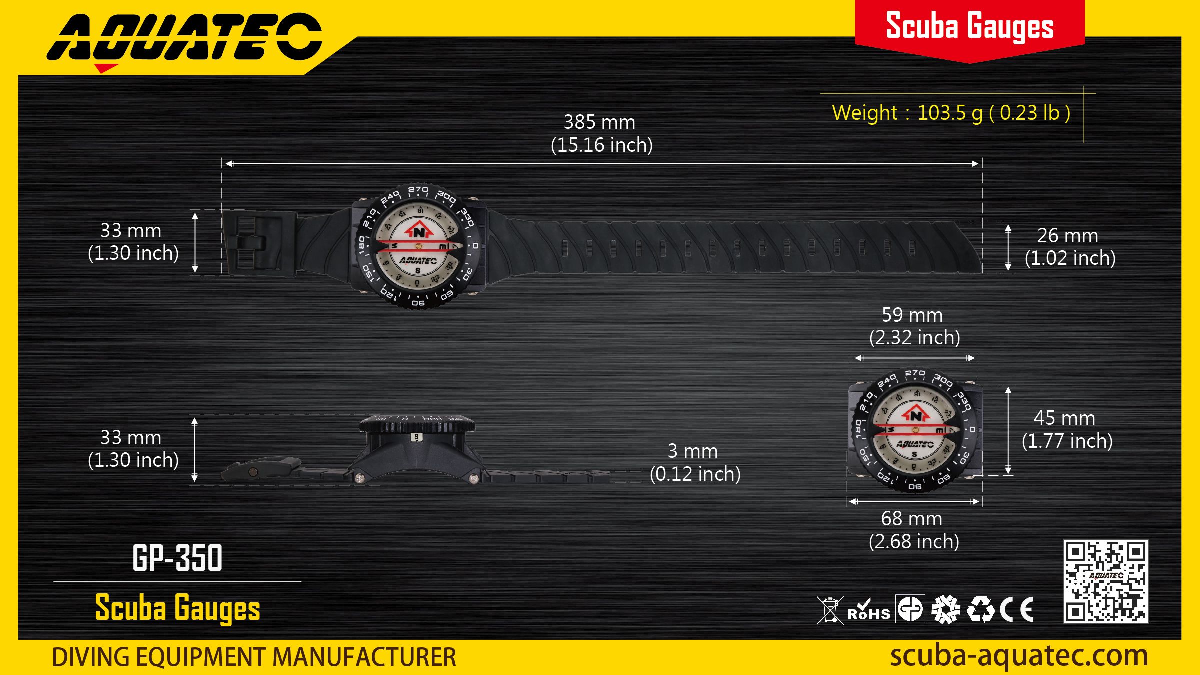 Scuba Compass Gauge