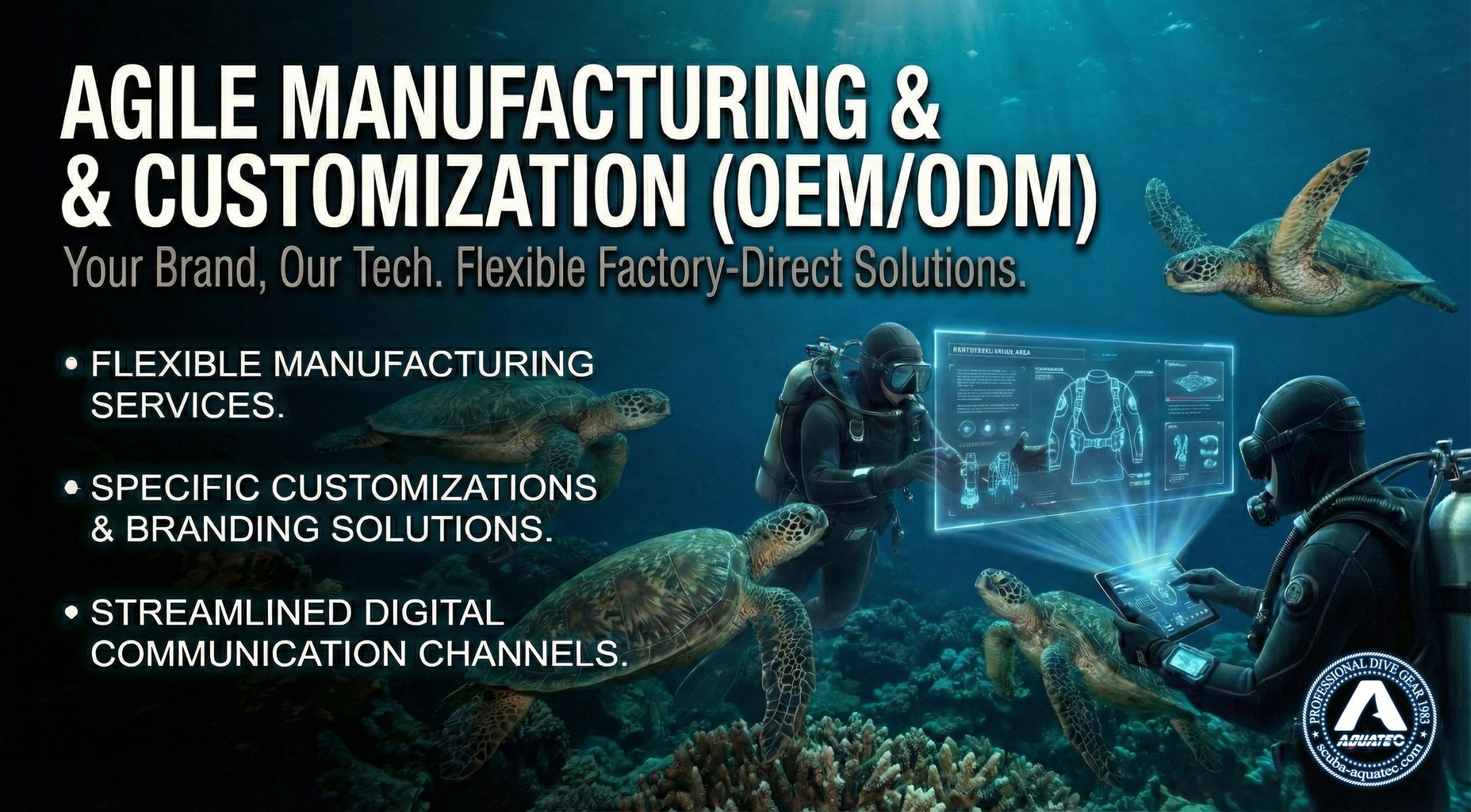 Agile Scuba Produksjon og Tilpassede OEM ODM Løsninger