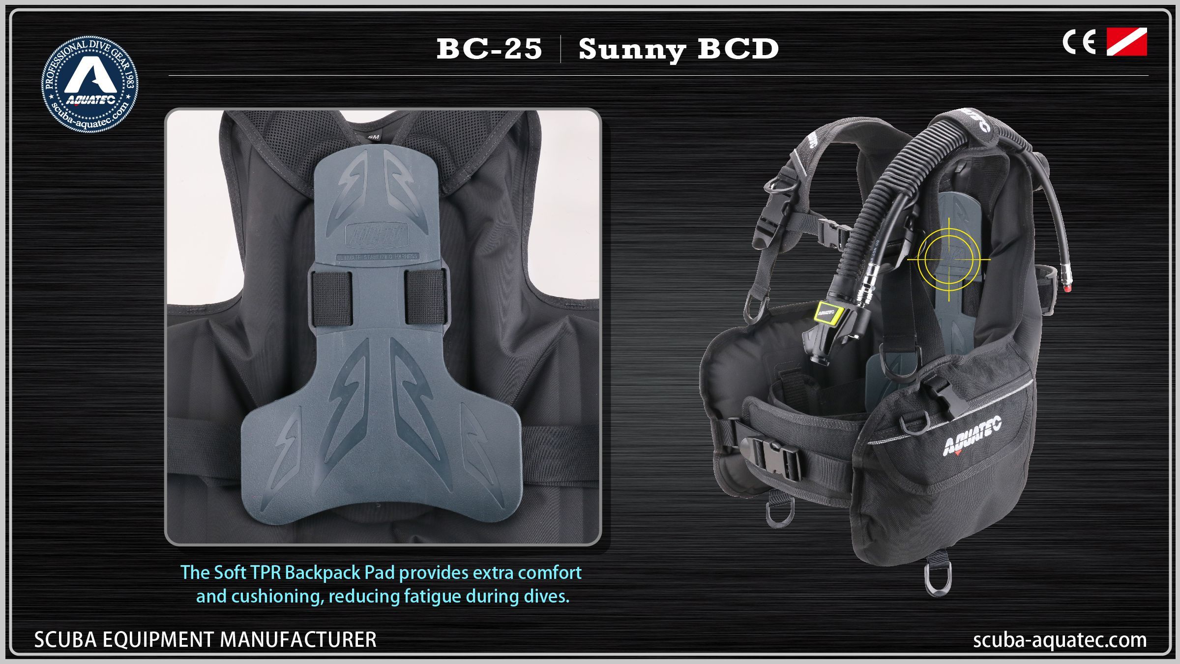 Aquatec BC-25 초보자 친화적인 스쿠버 BCD BC-25 아쿠아텍 입문자용 스쿠버 BCD