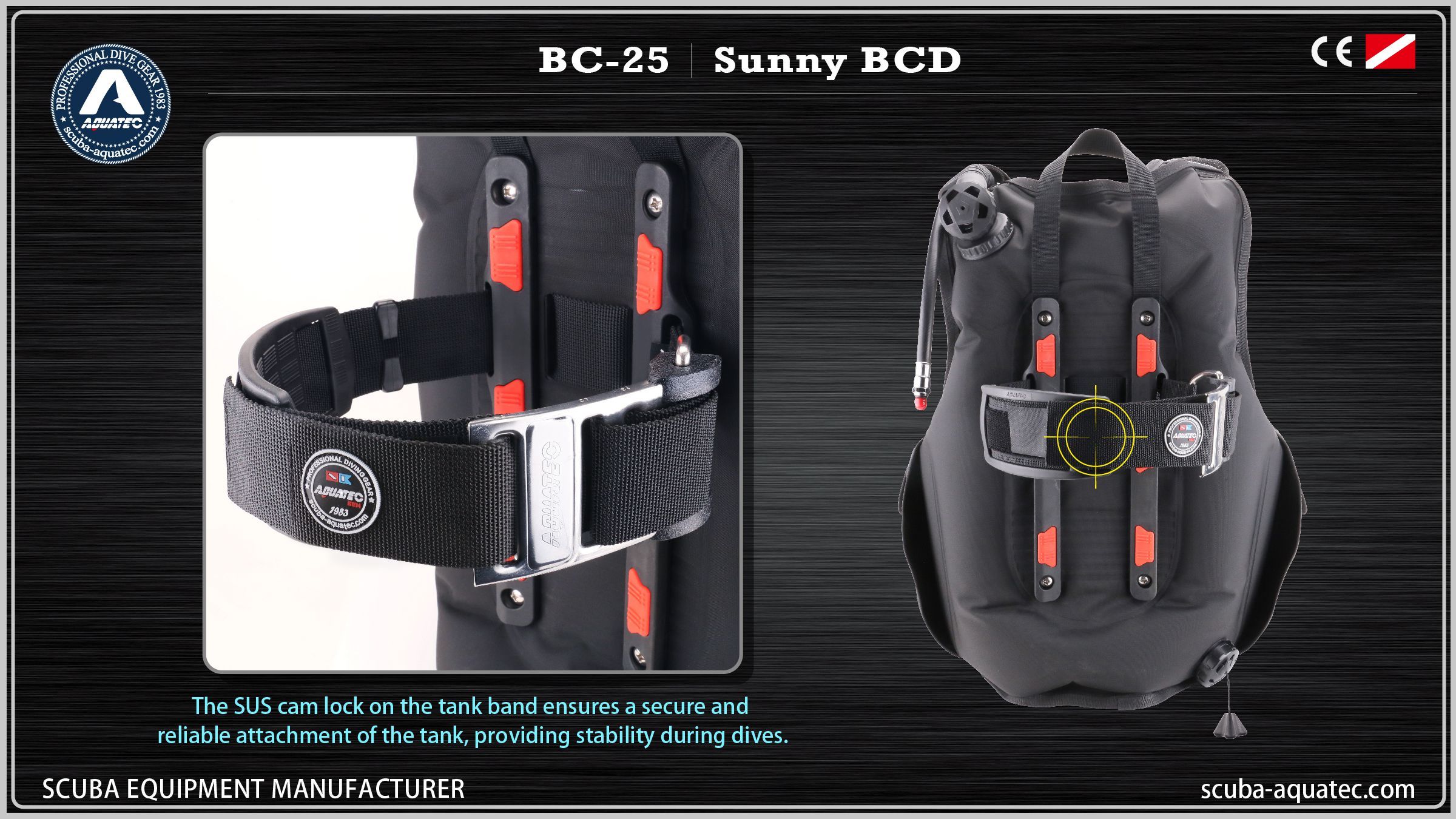 Aquatec BC-25 스쿠버 임대 BCD BC-25 아쿠아텍 초보자를 위한 저렴한 스쿠버 BCD