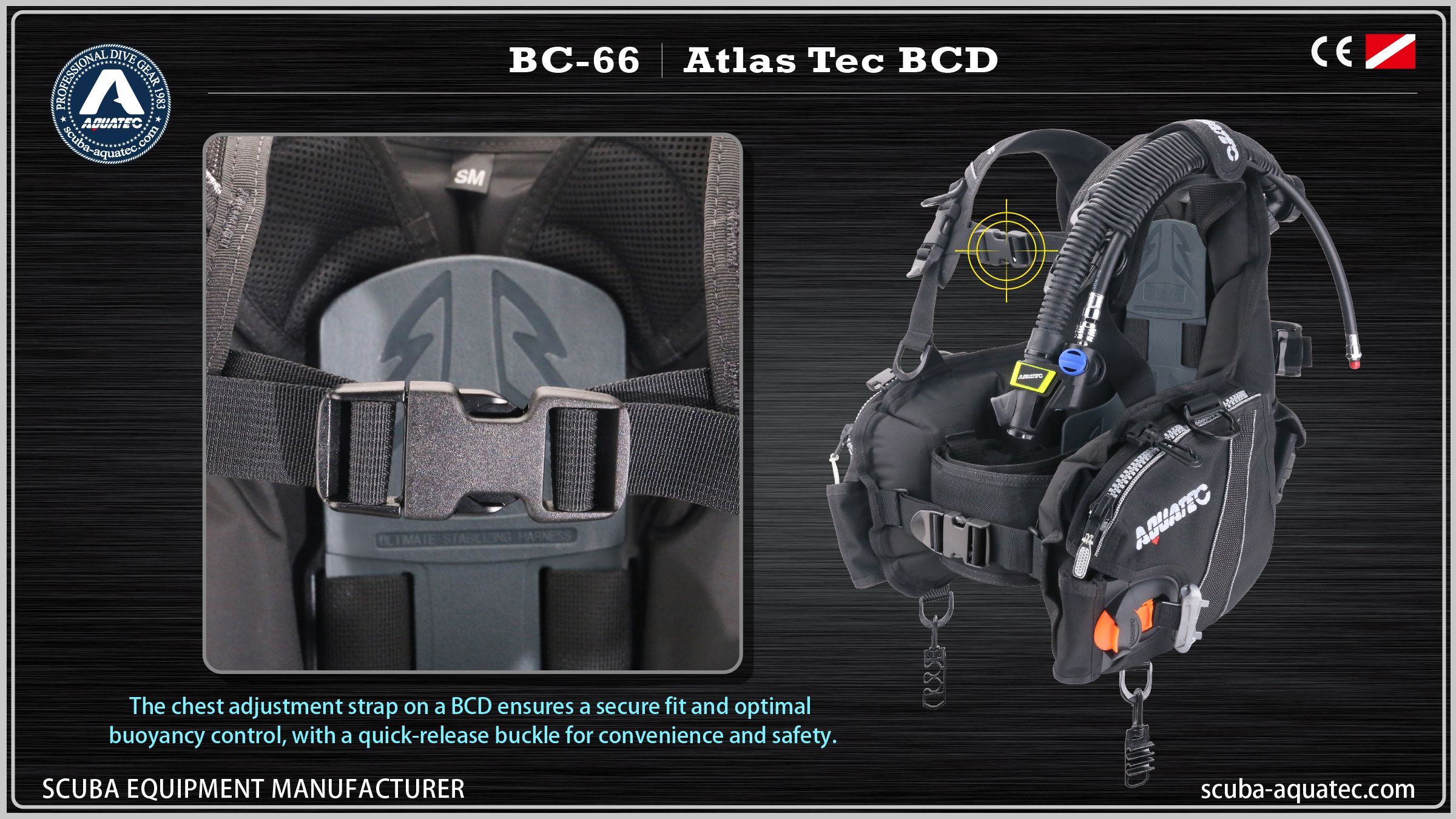 Aquatec BC-66 아틀라스 프로 테크 정밀 부력 조절 Aquatec BC-66 아틀라스 프로 테크 정밀 부력 조절