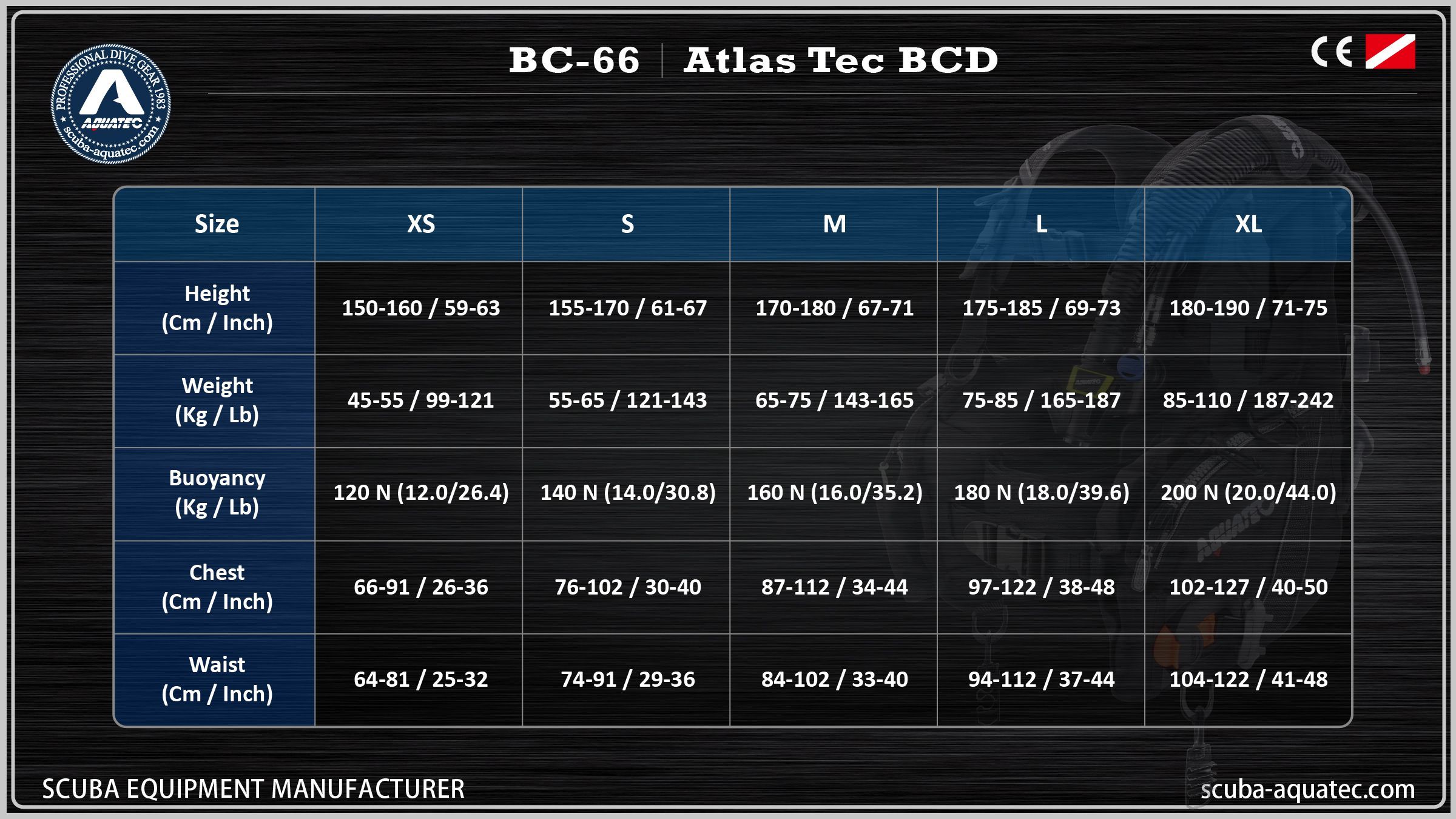 Aquatec BC-66 아틀라스 프로 스쿠버 마스터 BCD Aquatec BC-66 아틀라스 프로 스쿠버 마스터 BCD