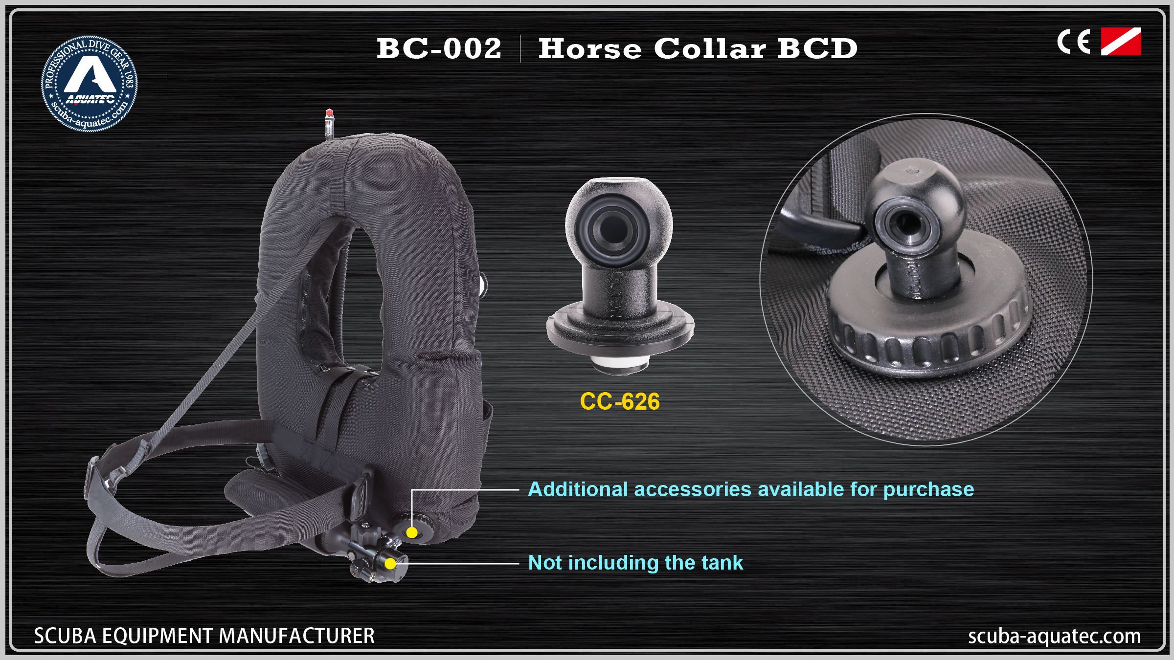 ปลอกคอเรือม้าสีน้ำเงิน BCD CALYPSO BC ทหาร