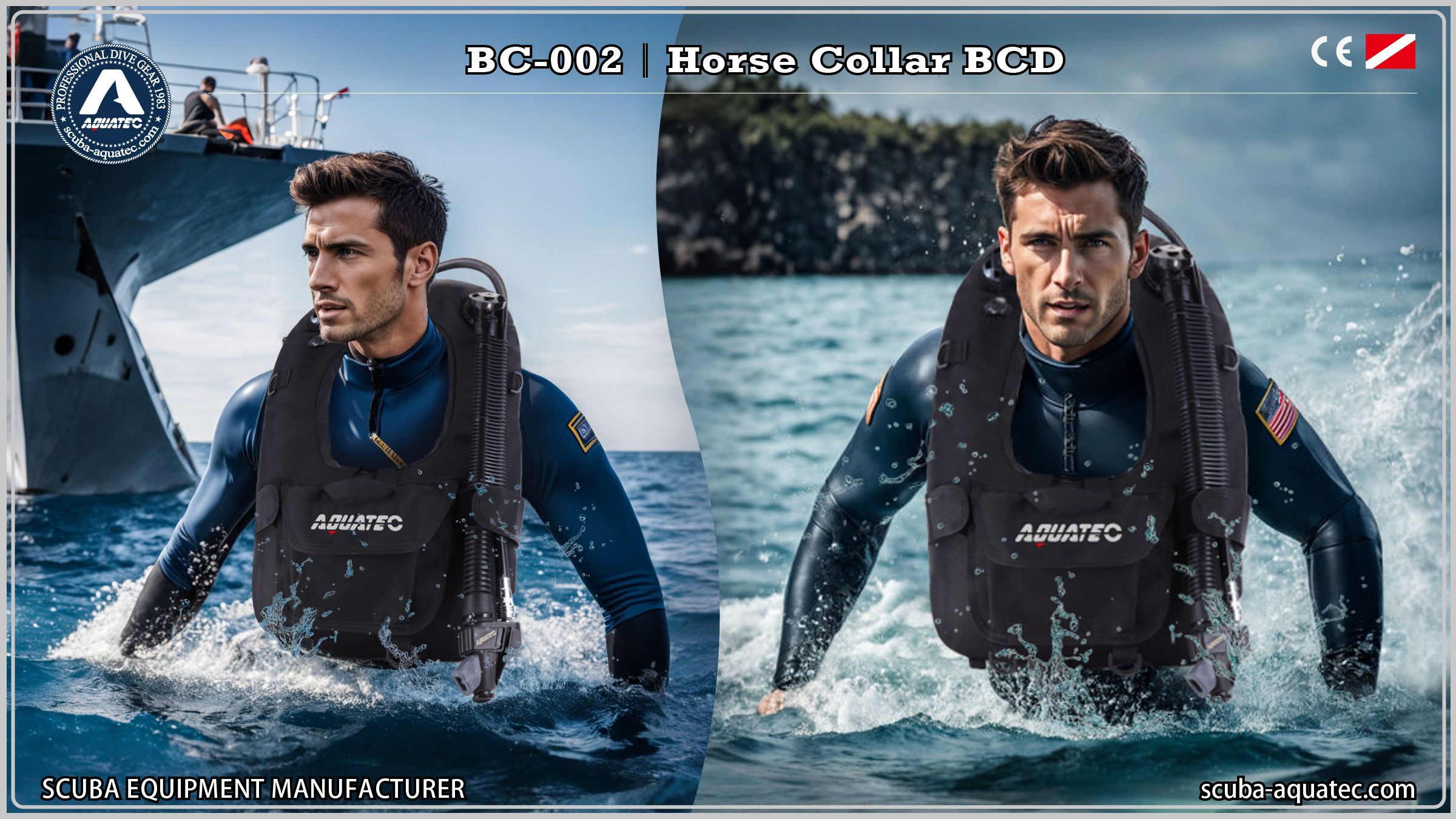 ปลอกคอเรือรบสีน้ำเงิน เสื้อชูชีพนักดำน้ำ