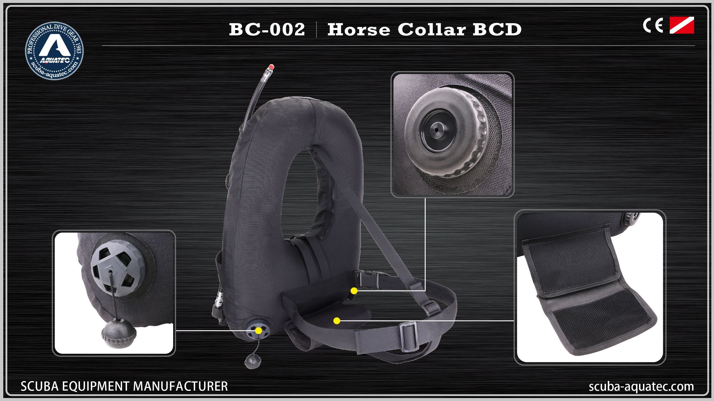 ปลอกคอเรือรบสีน้ำเงิน เสื้อชูชีพปีกม้าดำน้ำ BCD