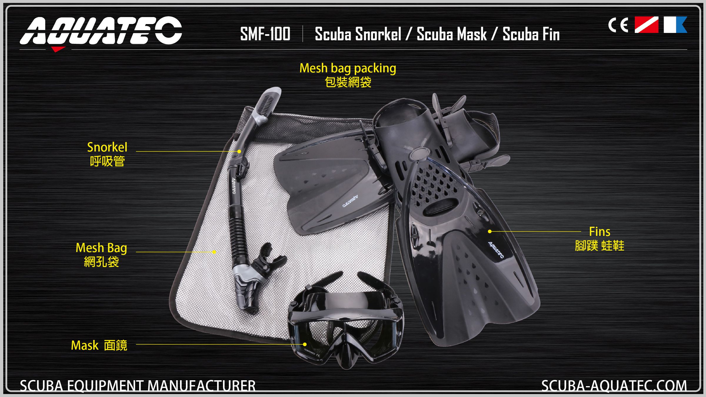 Snorkel, Mask, Fint skin divingt